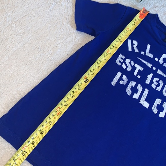 POLO Ralph Lauren Blue T-shirt 7 EUC - Picture 6 of 7
